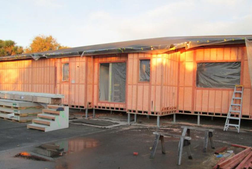 Bishopdale Preschool insulation being installed